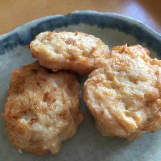 エノキとひき肉の揚げ焼き